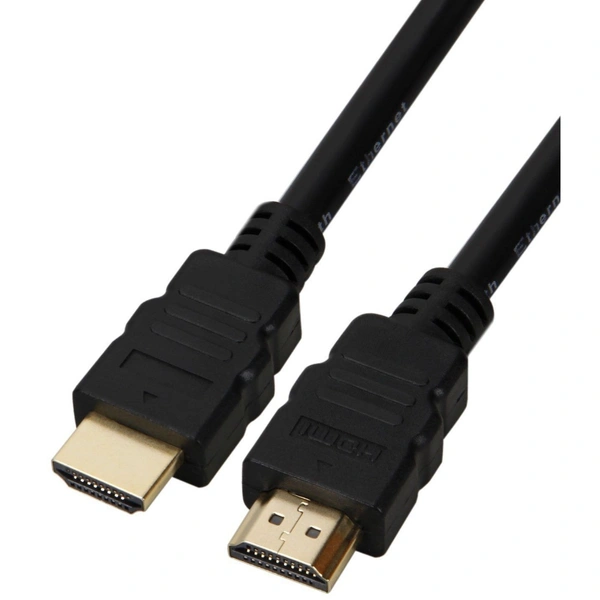 HDMI Cable Male to Male 3 Yards Supports All HDMI Devices, High Speed 3D, 4K, Full HD 1080p (Black) - 0.25