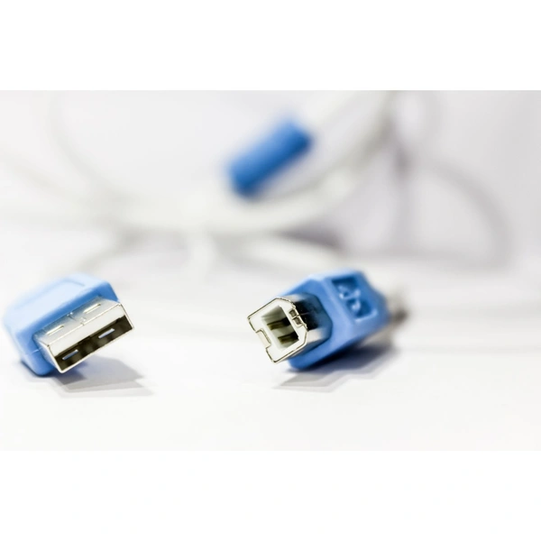 Male to Male USB Printer Cable 1.5 Yards (White) - 0.25
