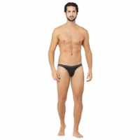 Men's Bamboo Spandex Designer Underwear Black - Black, 0.15, Briefs, XL