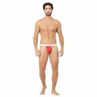 Men's Cotton Spandex Sexy Underwear Red And White - Red And White, 0.15, Sexy Undies, L