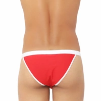 Men's Cotton Spandex Sexy Underwear Red And White - Red And White, 0.15, Sexy Undies, L