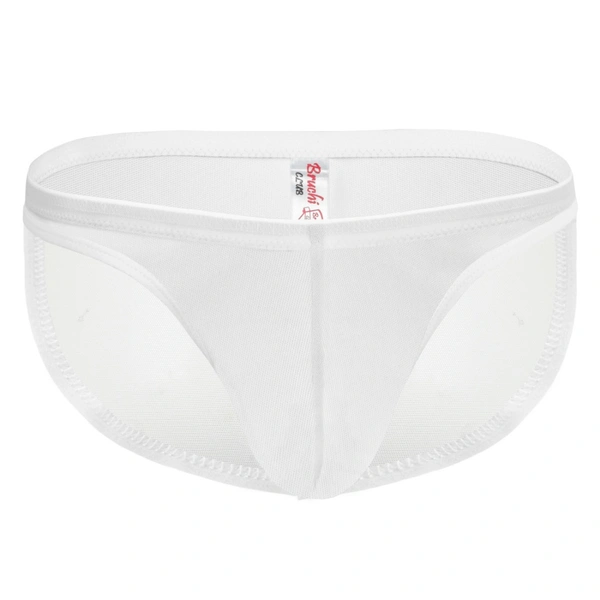 Men's Mesh Power Net Men Transparent Briefs Underwear White - White, 0.15, Transparent Brief, XL