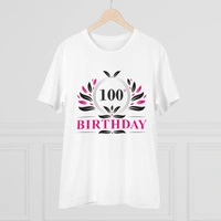 Men's PC Cotton 100th Birthday Printed T Shirt (Color: White, Thread Count: 180GSM) - White, 0.25, Solid, 2XL