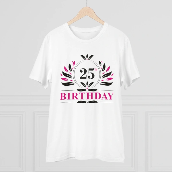 Men's PC Cotton 25th Birthday Printed T Shirt (Color: White, Thread Count: 180GSM) - White, 0.25, Printed, 2XL