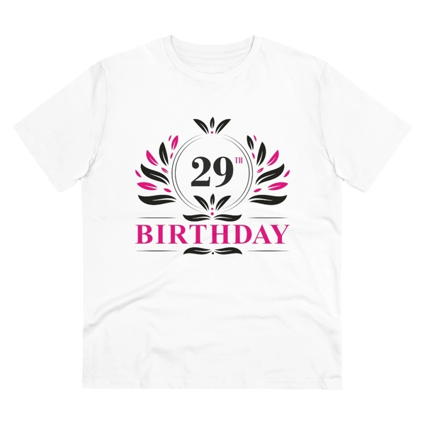 Men's PC Cotton 29th Birthday Printed T Shirt (Color: White, Thread Count: 180GSM) - White, 0.25, Printed, L