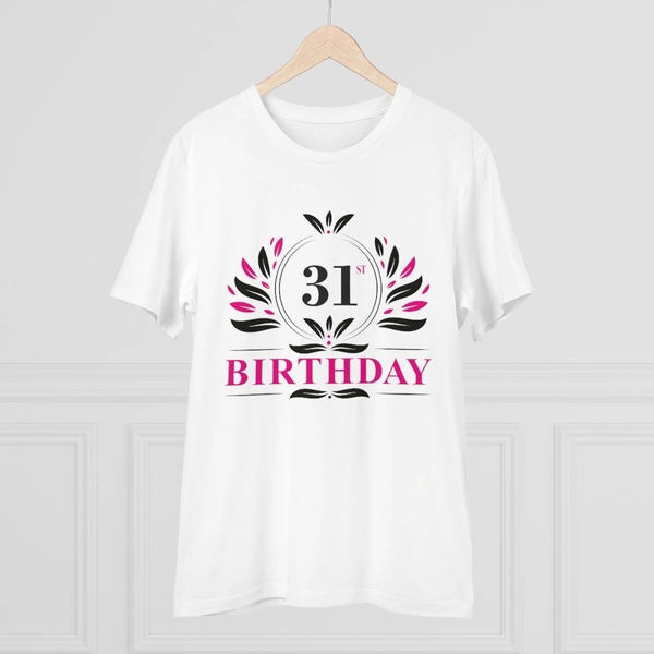 Men's PC Cotton 31st Birthday Printed T Shirt (Color: White, Thread Count: 180GSM) - White, 0.25, Printed, 2XL