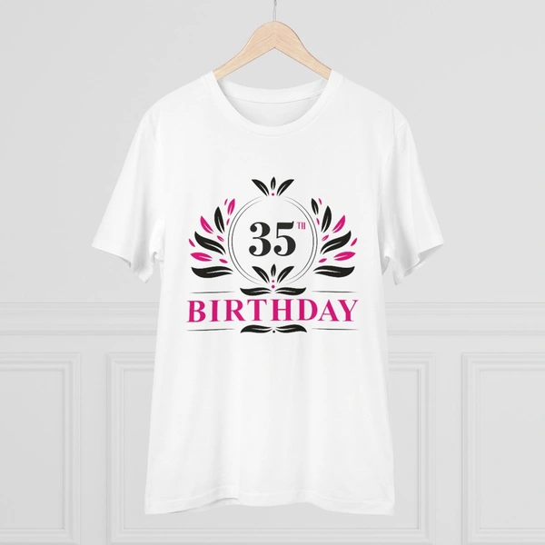 Men's PC Cotton 35th Birthday Printed T Shirt (Color: White, Thread Count: 180GSM) - White, 0.25, Printed, 2XL