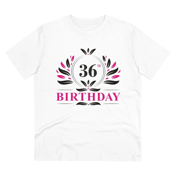 Men's PC Cotton 36th Birthday Printed T Shirt (Color: White, Thread Count: 180GSM) - White, 0.25, Printed, S