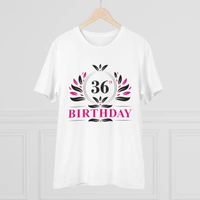 Men's PC Cotton 36th Birthday Printed T Shirt (Color: White, Thread Count: 180GSM) - White, 0.25, Printed, S