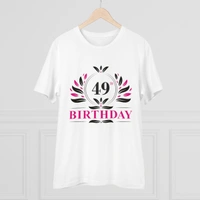 Men's PC Cotton 49th Birthday Printed T Shirt (Color: White, Thread Count: 180GSM) - White, 0.25, Casual, 2XL