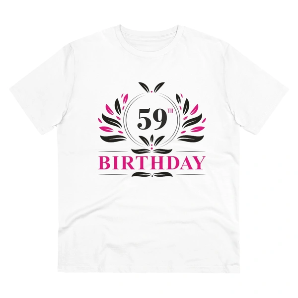 Men's PC Cotton 59th Birthday Printed T Shirt (Color: White, Thread Count: 180GSM) - White, 0.25, Casual, 2XL