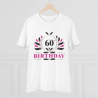 Men's PC Cotton 60th Birthday Printed T Shirt (Color: White, Thread Count: 180GSM) - White, 0.25, Casual, 2XL