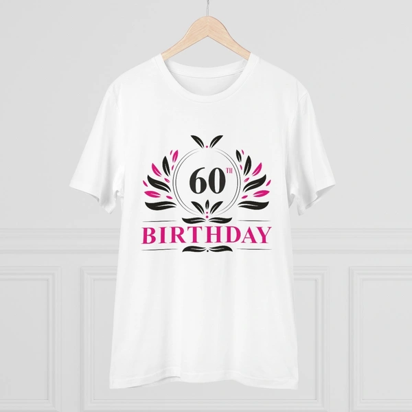 Men's PC Cotton 60th Birthday Printed T Shirt (Color: White, Thread Count: 180GSM) - White, 0.25, Casual, 2XL