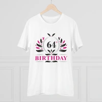 Men's PC Cotton 64th Birthday Printed T Shirt (Color: White, Thread Count: 180GSM) - White, 0.25, Solid, XL