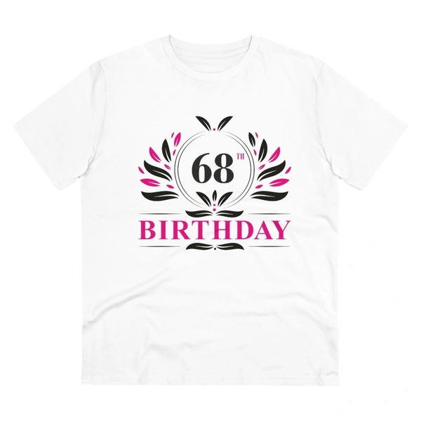 Men's PC Cotton 68th Birthday Printed T Shirt (Color: White, Thread Count: 180GSM) - White, 0.25, Printed, M