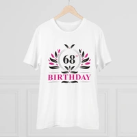 Men's PC Cotton 68th Birthday Printed T Shirt (Color: White, Thread Count: 180GSM) - White, 0.25, Printed, M