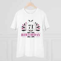 Men's PC Cotton 71st Birthday Printed T Shirt (Color: White, Thread Count: 180GSM) - White, 0.25, Printed, 2XL