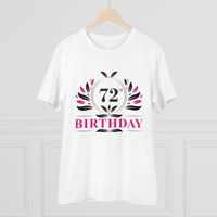 Men's PC Cotton 72nd Birthday Printed T Shirt (Color: White, Thread Count: 180GSM) - White, 0.25, Printed, 2XL