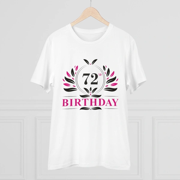 Men's PC Cotton 72nd Birthday Printed T Shirt (Color: White, Thread Count: 180GSM) - White, 0.25, Printed, 2XL