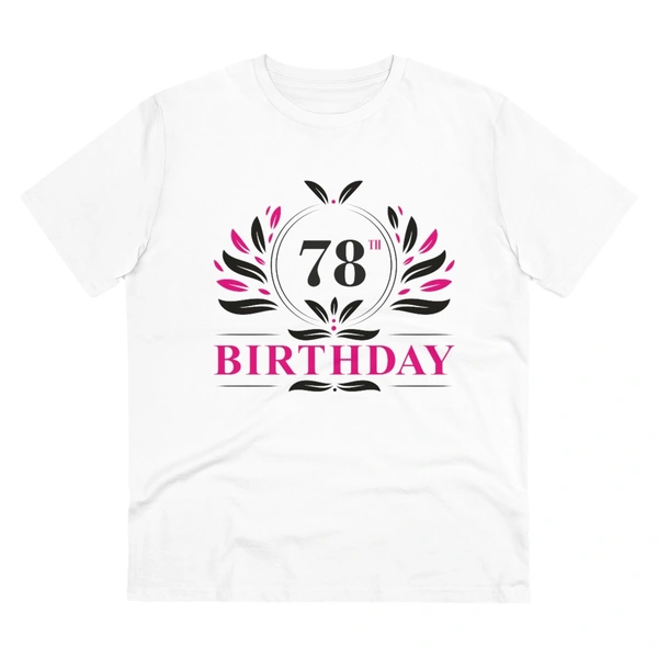 Men's PC Cotton 78th Birthday Printed T Shirt (Color: White, Thread Count: 180GSM) - White, 0.25, Printed, 2XL