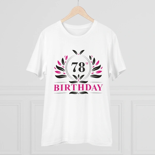 Men's PC Cotton 78th Birthday Printed T Shirt (Color: White, Thread Count: 180GSM) - White, 0.25, Printed, 2XL