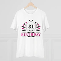 Men's PC Cotton 81st Birthday Printed T Shirt (Color: White, Thread Count: 180GSM) - White, 0.25, Printed, 2XL