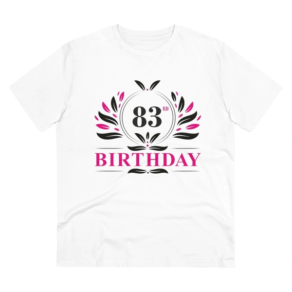 Men's PC Cotton 83rd Birthday Printed T Shirt (Color: White, Thread Count: 180GSM) - White, 0.25, Printed, 2XL