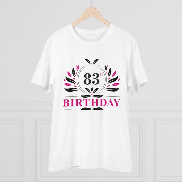 Men's PC Cotton 83rd Birthday Printed T Shirt (Color: White, Thread Count: 180GSM) - White, 0.25, Printed, 2XL