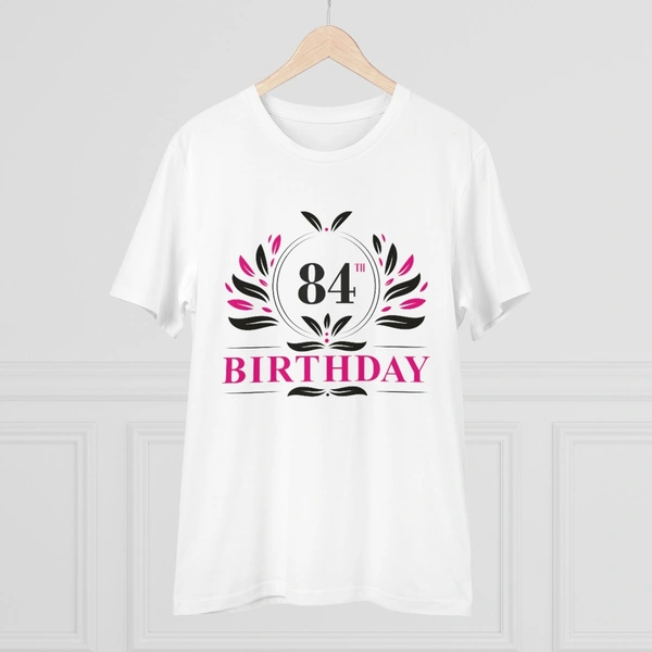 Men's PC Cotton 84th Birthday Printed T Shirt (Color: White, Thread Count: 180GSM) - White, 0.25, Printed, L
