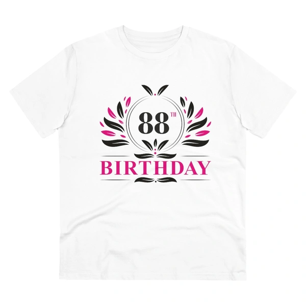 Men's PC Cotton 88th Birthday Printed T Shirt (Color: White, Thread Count: 180GSM) - White, 0.25, Solid, XL