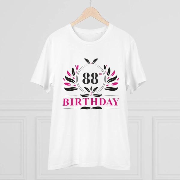Men's PC Cotton 88th Birthday Printed T Shirt (Color: White, Thread Count: 180GSM) - White, 0.25, Solid, XL