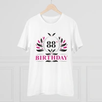 Men's PC Cotton 88th Birthday Printed T Shirt (Color: White, Thread Count: 180GSM) - White, 0.25, Solid, XL