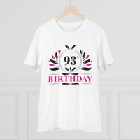 Men's PC Cotton 93rd Birthday Printed T Shirt (Color: White, Thread Count: 180GSM) - White, 0.25, Solid, 2XL