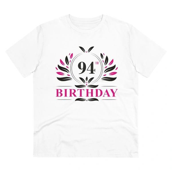 Men's PC Cotton 94th Birthday Printed T Shirt (Color: White, Thread Count: 180GSM) - White, 0.25, Solid, 2XL