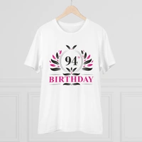 Men's PC Cotton 94th Birthday Printed T Shirt (Color: White, Thread Count: 180GSM) - White, 0.25, Solid, 2XL