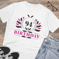 Men's PC Cotton 94th Birthday Printed T Shirt (Color: White, Thread Count: 180GSM) - White, 0.25, Solid, 2XL