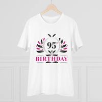 Men's PC Cotton 95th Birthday Printed T Shirt (Color: White, Thread Count: 180GSM) - White, 0.25, Solid, 2XL