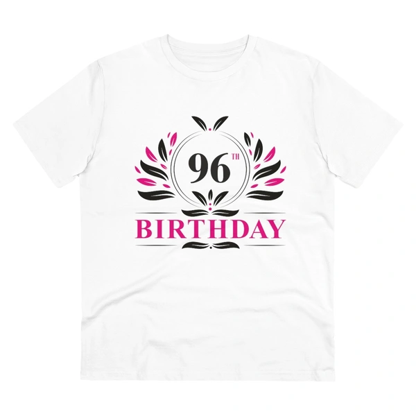 Men's PC Cotton 96th Birthday Printed T Shirt (Color: White, Thread Count: 180GSM) - White, 0.25, Solid, 2XL