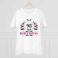 Men's PC Cotton 98th Birthday Printed T Shirt (Color: White, Thread Count: 180GSM) - White, 0.25, Solid, XL