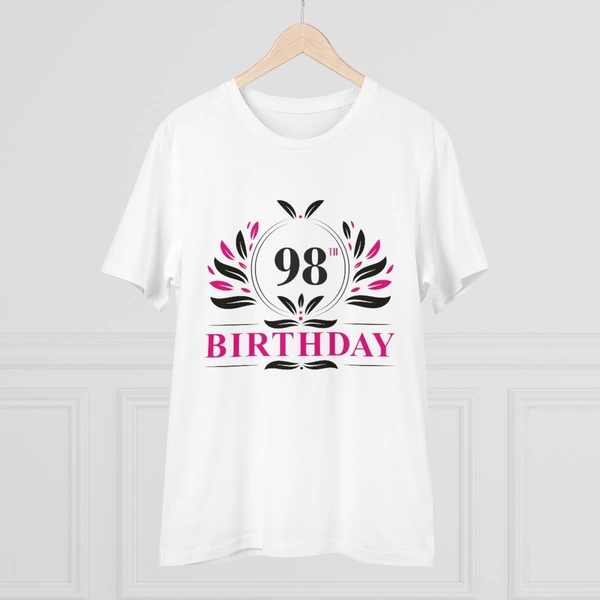 Men's PC Cotton 98th Birthday Printed T Shirt (Color: White, Thread Count: 180GSM) - White, 0.25, Solid, XL