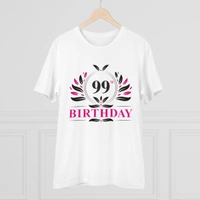Men's PC Cotton 99th Birthday Printed T Shirt (Color: White, Thread Count: 180GSM) - White, 0.25, Solid, XL