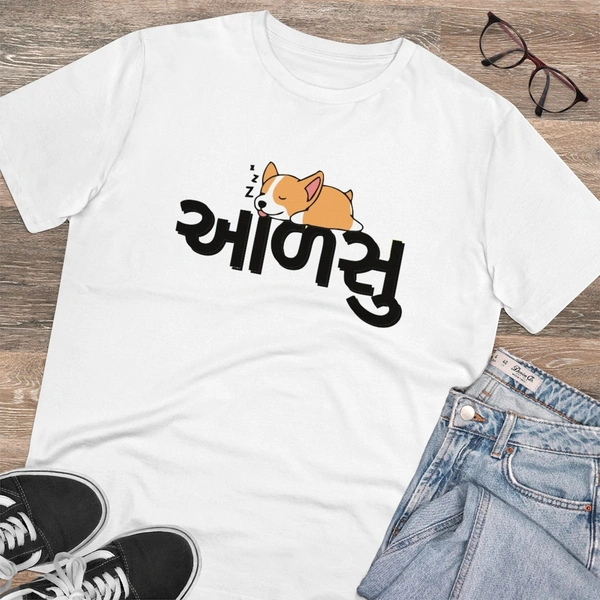 Men's PC Cotton Aadsu Printed T Shirt (Color: White, Thread Count: 180GSM) - White, 0.25, Solid, 2XL