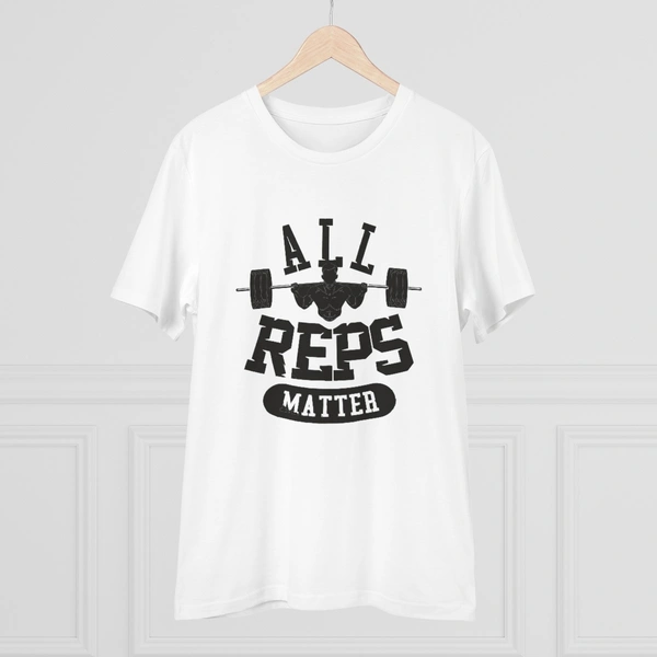 Men's PC Cotton All Reps Matter Printed T Shirt (Color: White, Thread Count: 180GSM) - White, 0.25, Solid, M