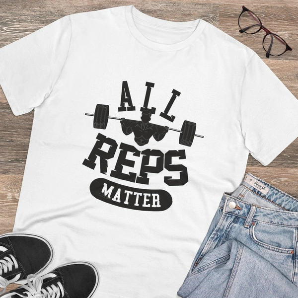 Men's PC Cotton All Reps Matter Printed T Shirt (Color: White, Thread Count: 180GSM) - White, 0.25, Solid, M