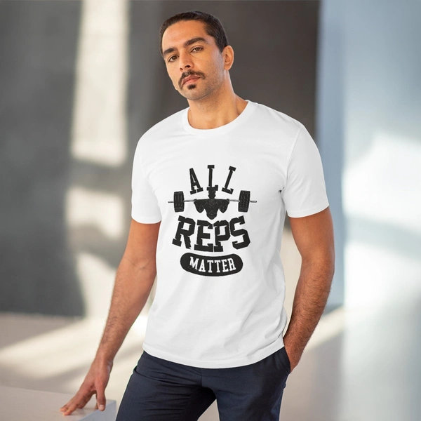 Men's PC Cotton All Reps Matter Printed T Shirt (Color: White, Thread Count: 180GSM) - White, 0.25, Solid, M
