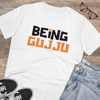 Men's PC Cotton Being Gujju Printed T Shirt (Color: White, Thread Count: 180GSM) - White, 0.25, Solid, XL