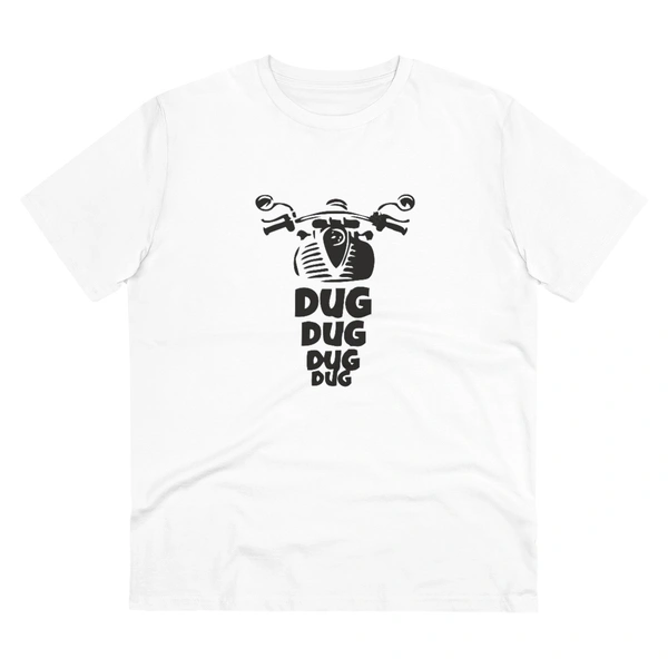 Men's PC Cotton Bike Ride Design Printed T Shirt (Color: White, Thread Count: 180GSM) - White, 0.25, Casual, M