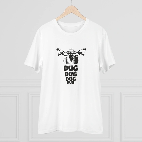 Men's PC Cotton Bike Ride Design Printed T Shirt (Color: White, Thread Count: 180GSM) - White, 0.25, Casual, M