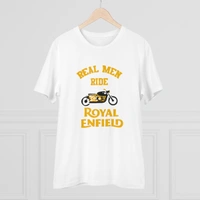 Men's PC Cotton Bike Ride Design Printed T Shirt (Color: White, Thread Count: 180GSM) - White, 0.25, Casual, M