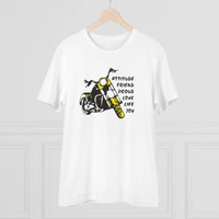 Men's PC Cotton Bike Ride Design Printed T Shirt (Color: White, Thread Count: 180GSM) - White, 0.25, Casual, M